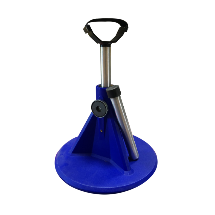 Trépied plast/Alu Régl. avec sup post Blacksmith base ronde