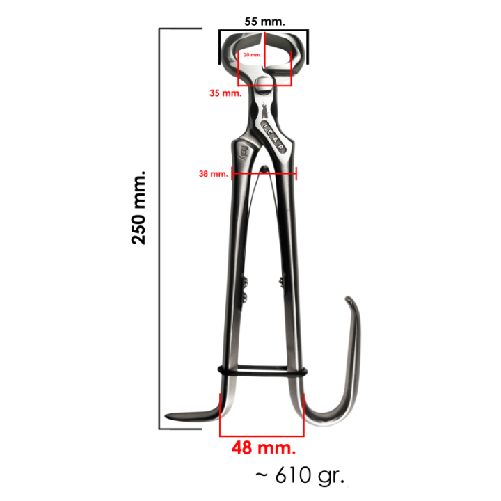 Pince à Parer pour poulain avec ressort ICAR