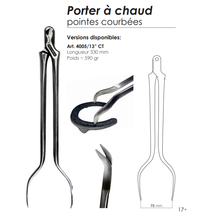 Pince à Porter à chaud ICAR Embout Courbe